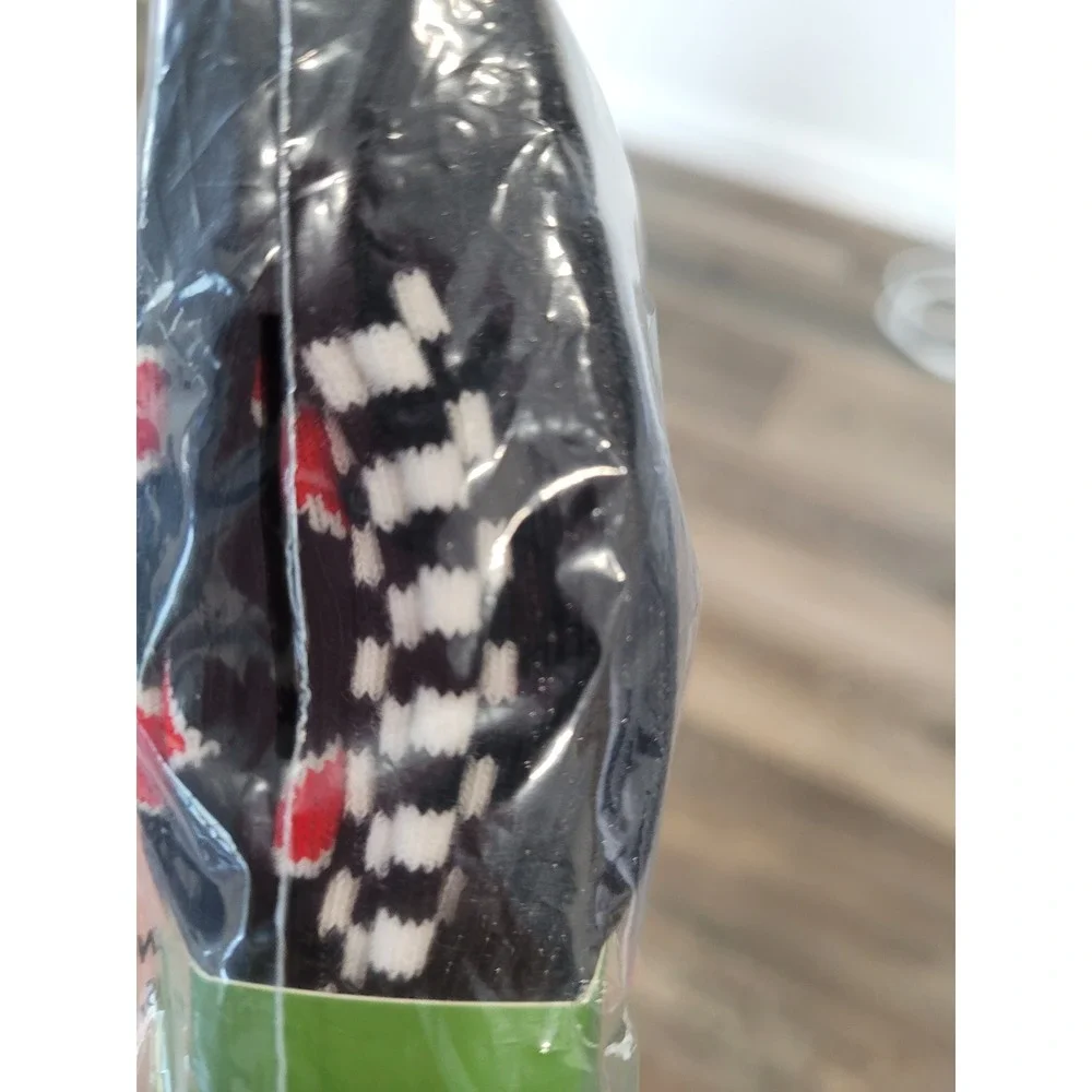 Kate Spade‎ New York Women's Crew Socks 3 Pairs Black Red Heart Checkerboard #HH